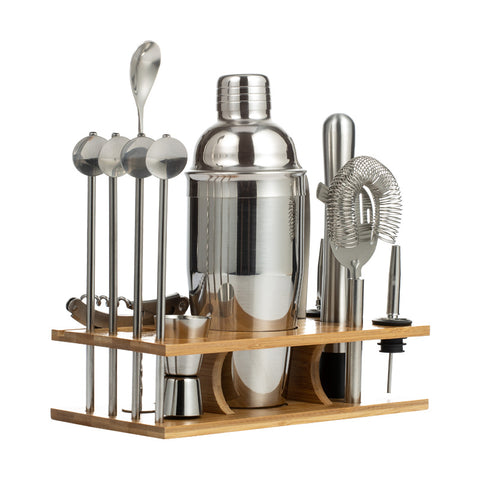 Kit Cocktail Barman Premium avec Support Raffiné