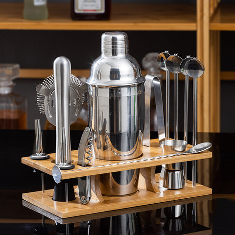 Kit Cocktail Barman Premium avec Support Raffiné