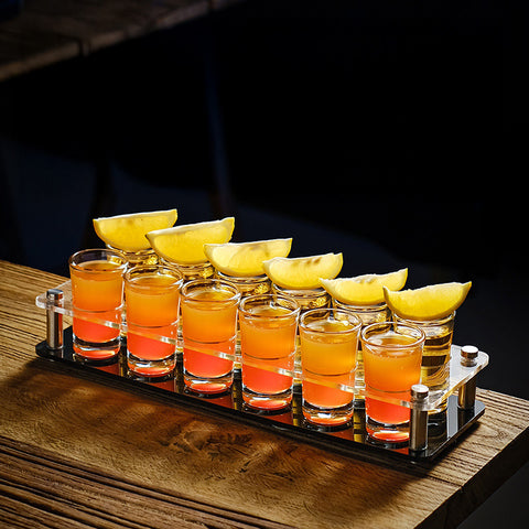Shots avec Plateau Dégustation Transparent