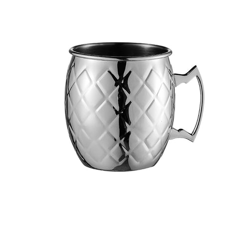 Mug Moscow Mule Argenté Motif Diamant