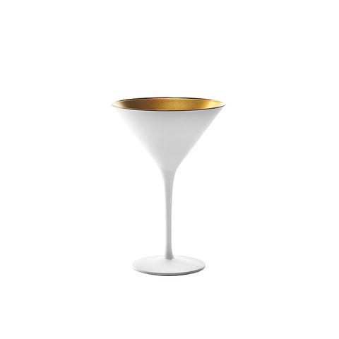 Verre Martini Élégant Blanc & Cuivre