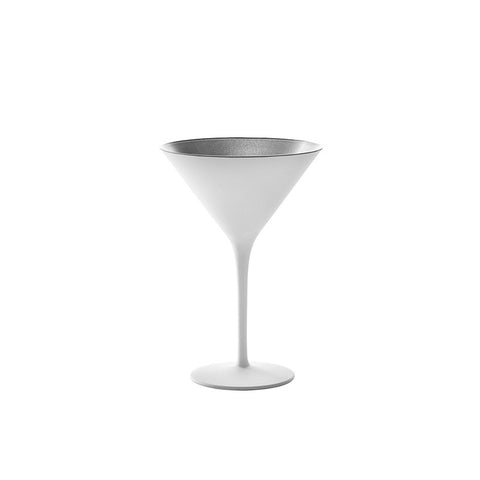 Verre Martini Classique Blanc & Argent